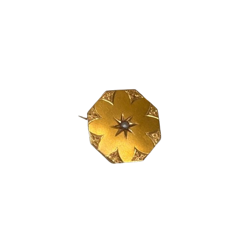 Pendentif Broche Ancienne Or Jaune 18K 2.36 Grs