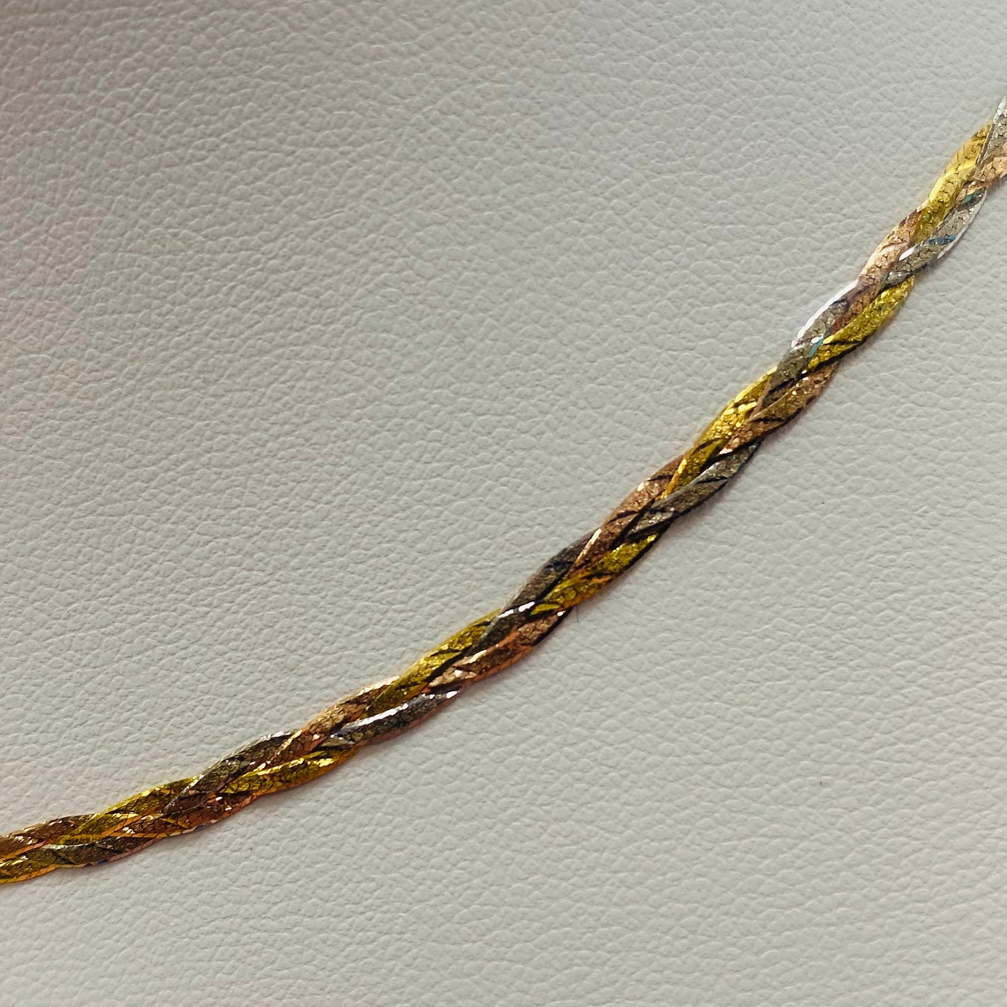 Collier 3 ors maille tressée