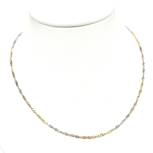 Collier Chaîne Torsadée Or 18k - 2.22 Grs