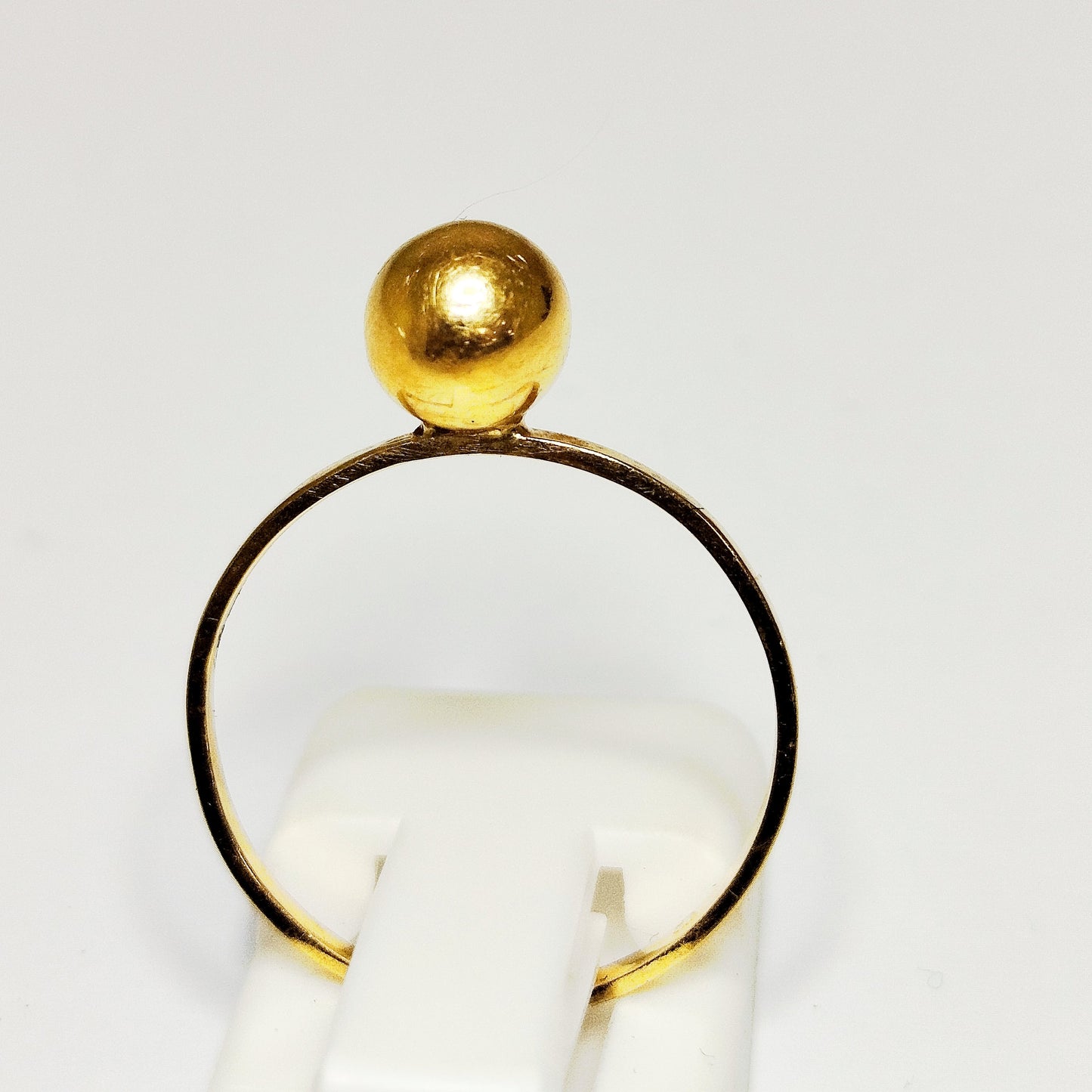 Solitaire en Or Jaune 18K avec Perle en Or - T53