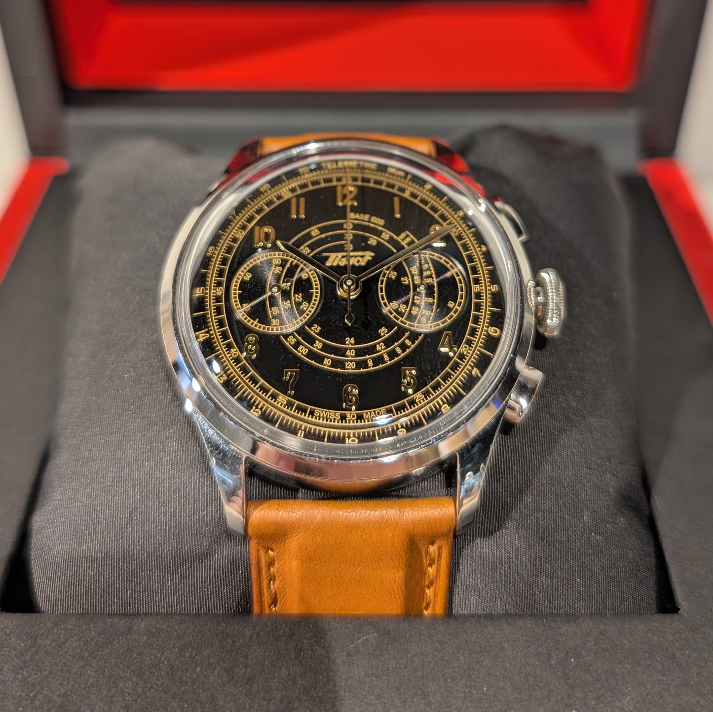 Montre Tissot Telemeter 1938 Chronographe Automatique Acier en Très Bon Etat