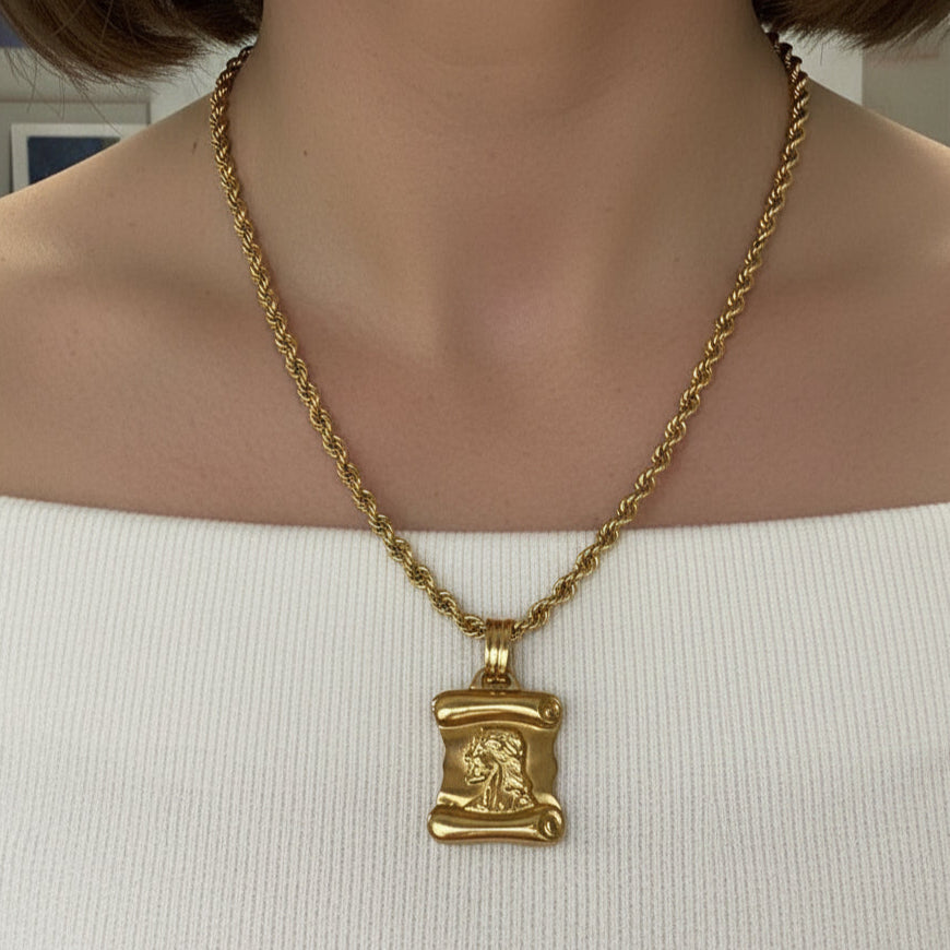 Collier Ras du Cou en Or Jaune 18K - 24.08g