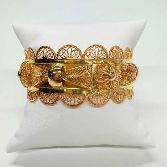 Bracelet Manchette Or Jaune 18K 43.07 Grs