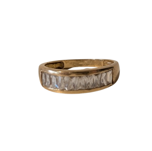 Bague ancienne en Or jaune 18K avec Oxydes
