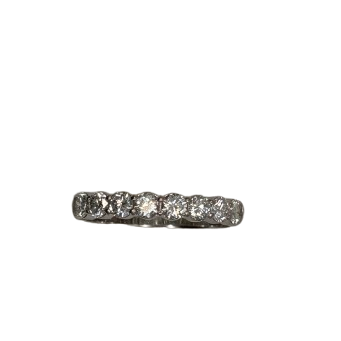 Bague Demi Tour en Or Blanc 18K Taille-61