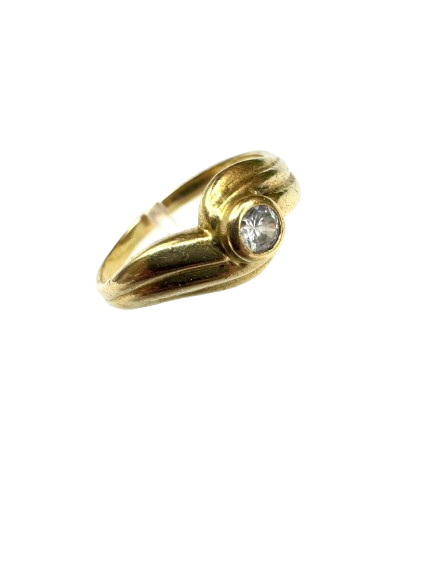 Solitaire en or jaune 18K Taille-59