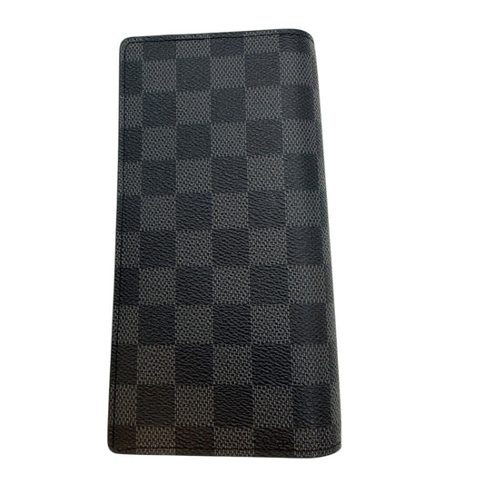Portefeuille Louis Vuitton Brazza Gris/Noir en Très Bon Etat