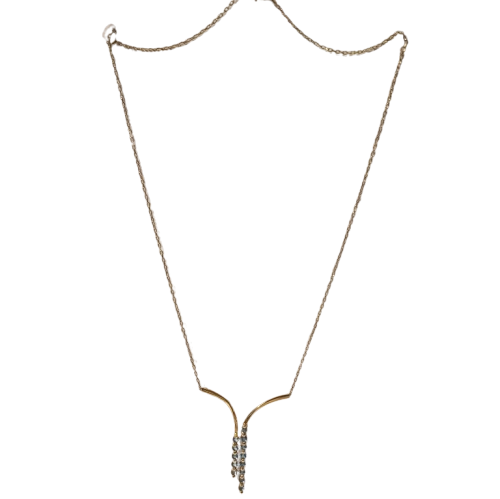 Collier Princesse Or Jaune 18k avec Topazes Bleues
