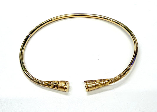 Bracelet Jonc Malgache en Or Jaune 18k 21.71 Grs