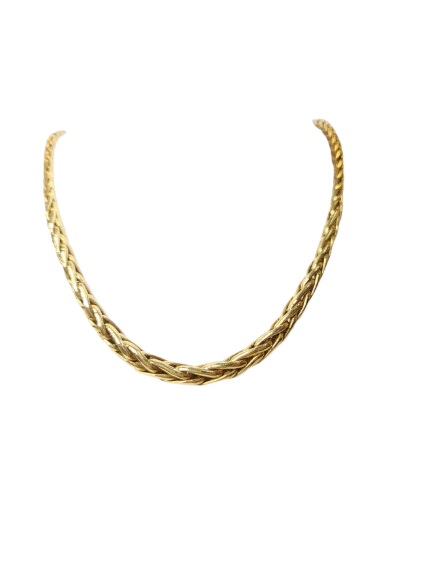 Collier Ras du Cou en Or Jaune 18K 12.75 Grs