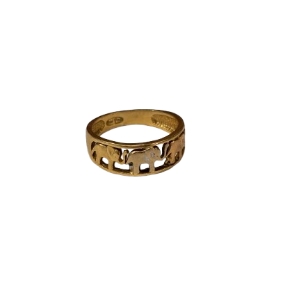 Bague Éléphants Or 18K Taille-51