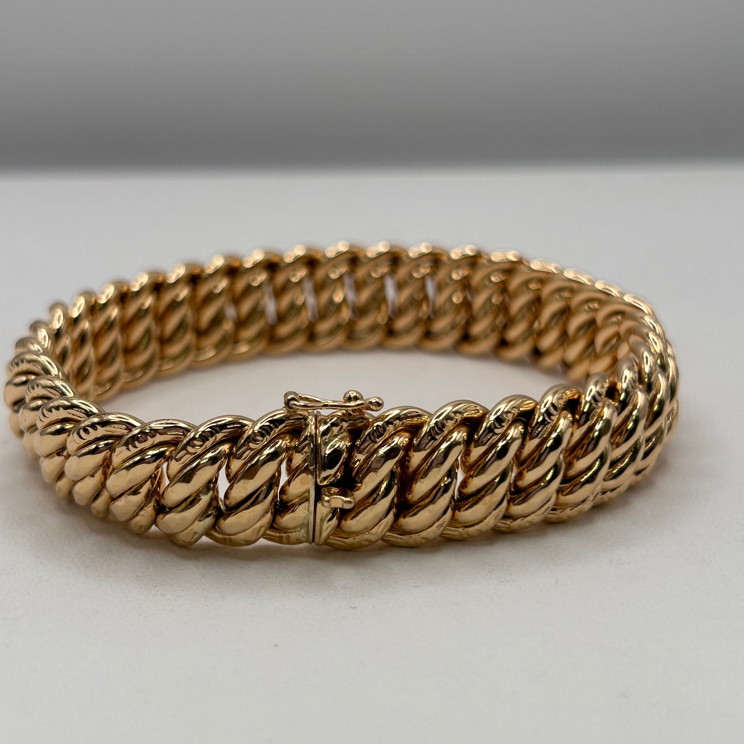 Bracelet Gourmette Or Jaune 18K 31.26 Grs