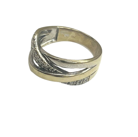 Bague Or Blanc 18K  avec Diamants 5.70 Grs - Taille 54