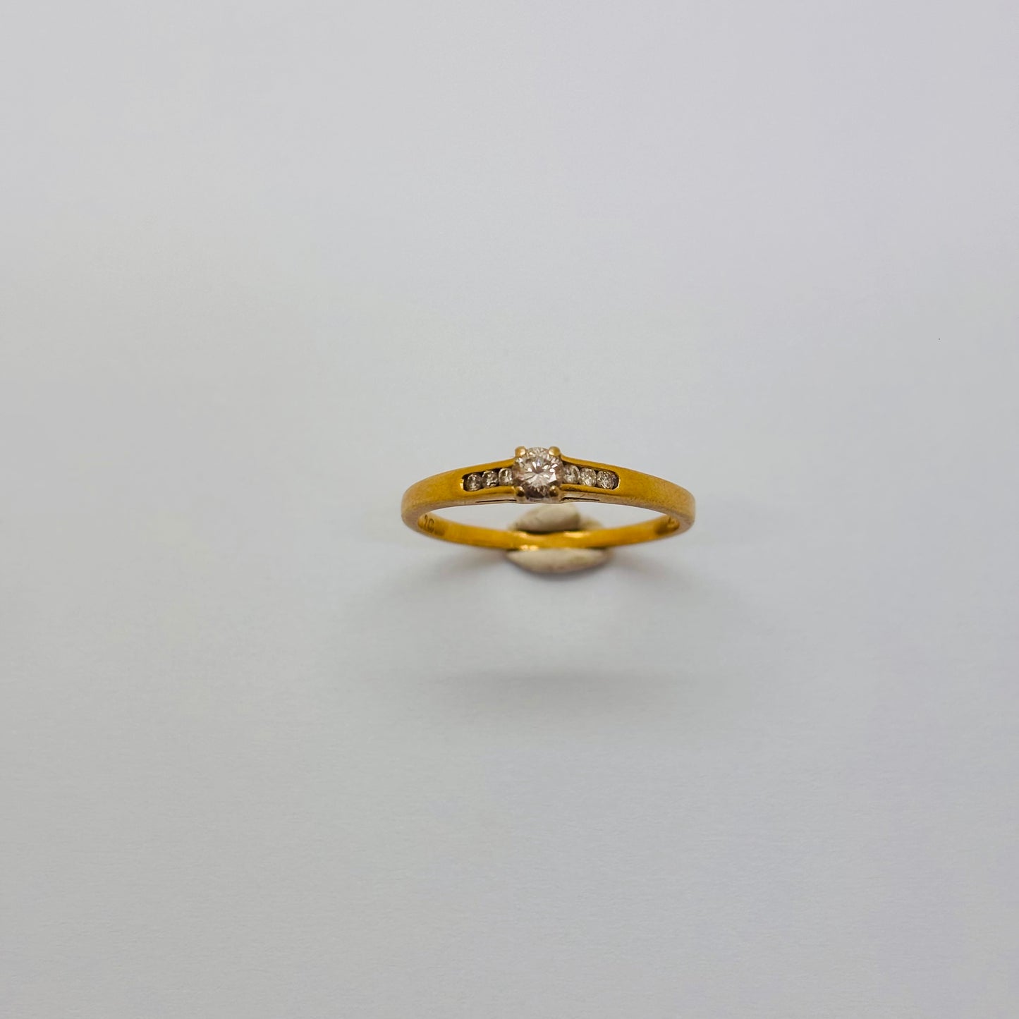 Bague solitaire en or jaune 18K Taille-54