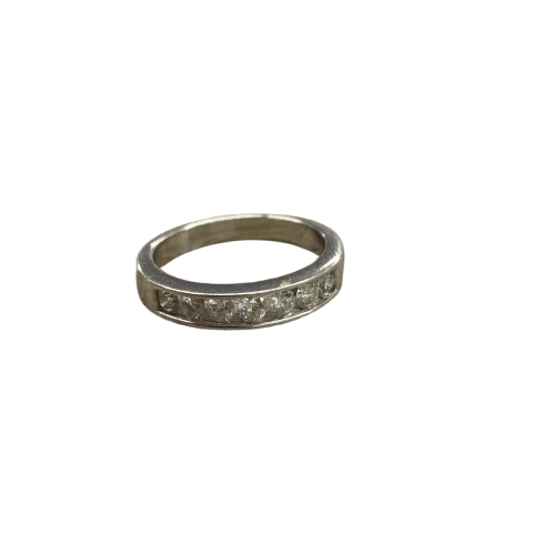Bague demi-tour en or blanc 18K avec diamants - 4.47 Grs