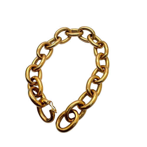 Bracelet Maillon en Or Jaune 18K - 21 Cm