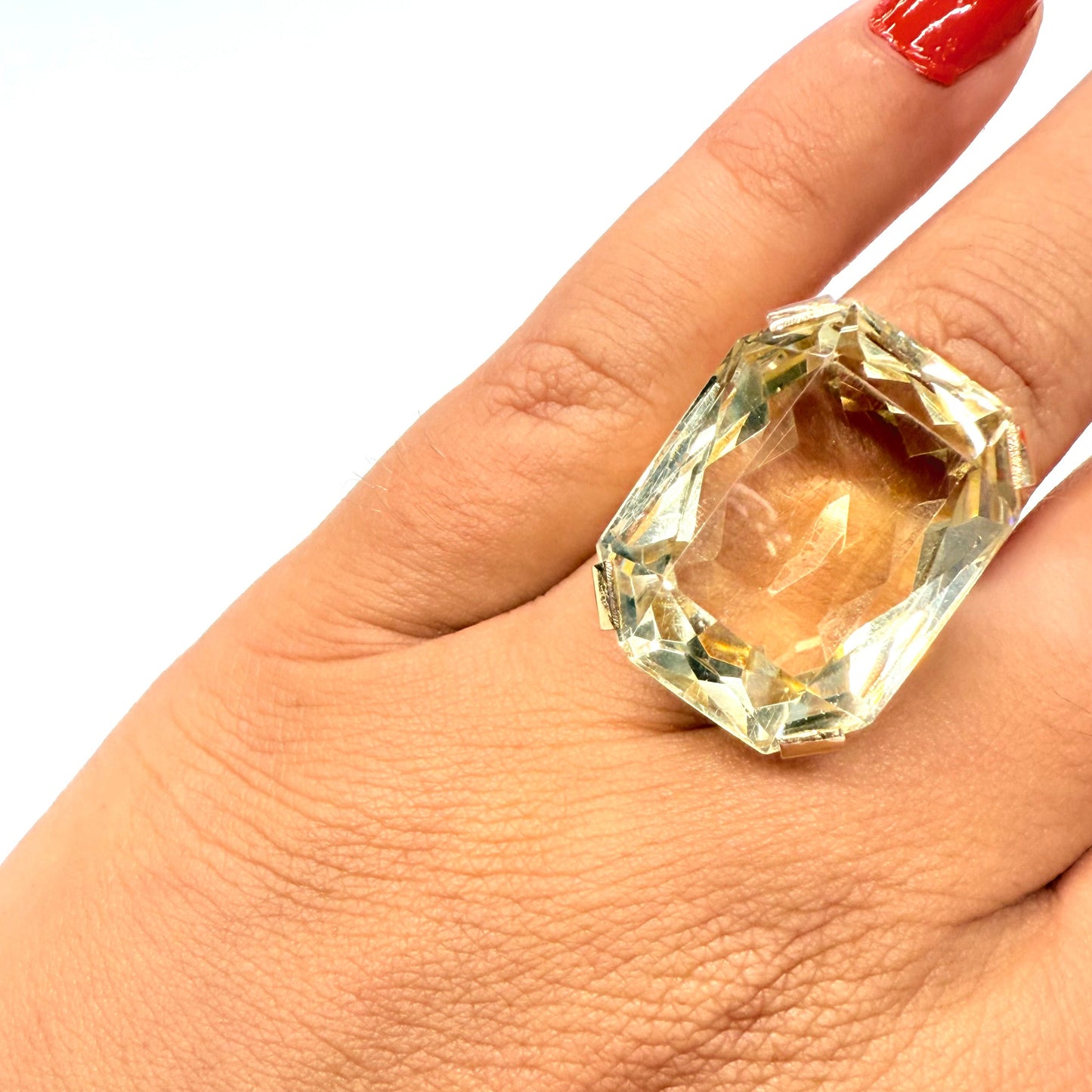 Bague en Or Jaune 18K avec Citrine – T 53