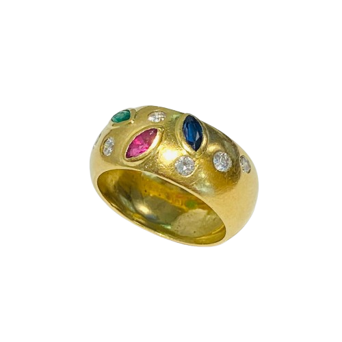 Bague en Or Jaune 18K Taille-52