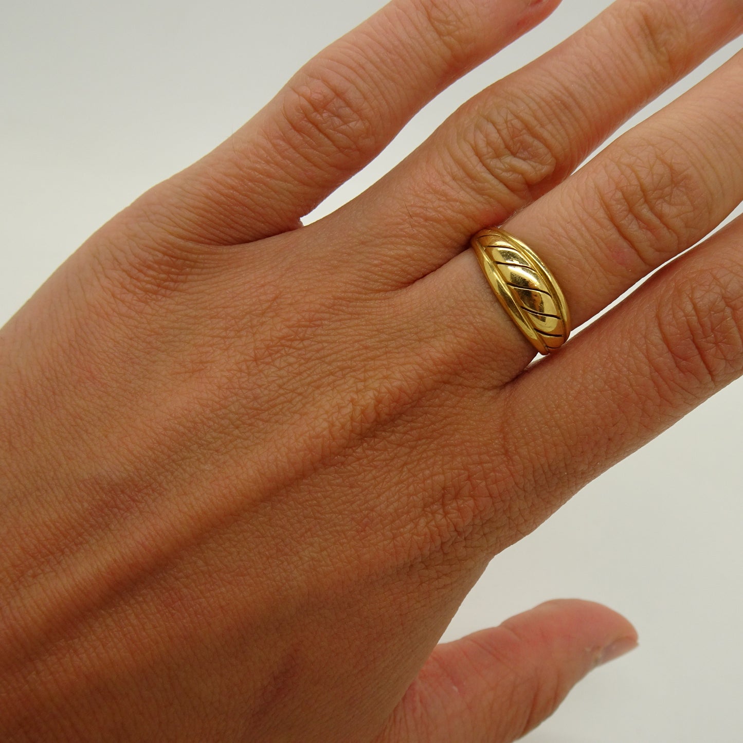 Bague en or jaune 18K Taille-52