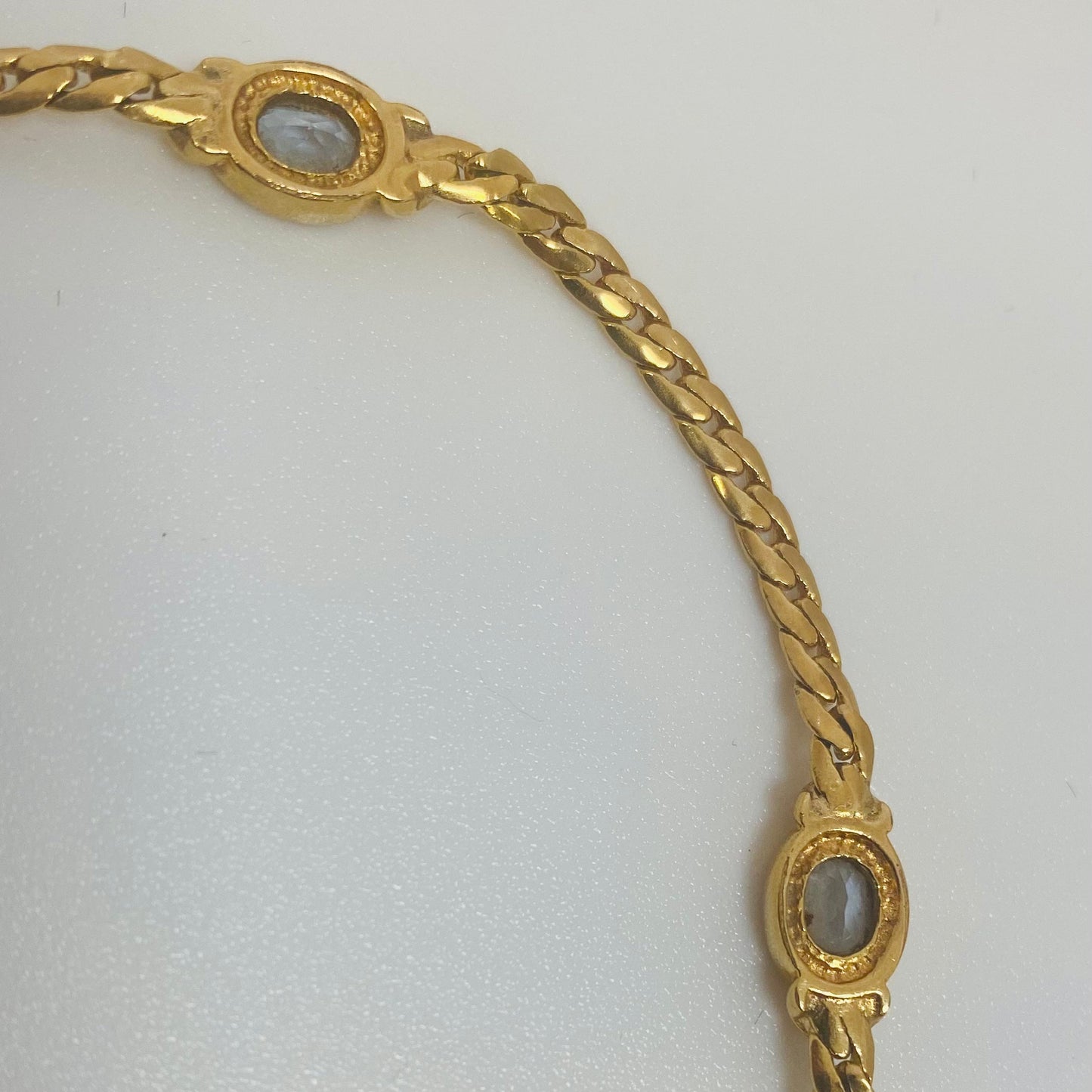 Bracelet or avec Aigue Marine