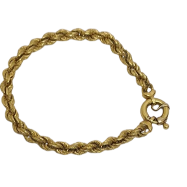 Bracelet Maillon Torsadé en Or Jaune 18K 10.16 Grs