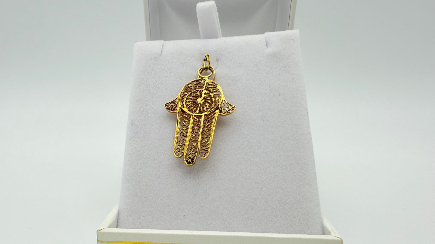 Pendentif main de fatma en Or Jaune 18K 2.26 Grs