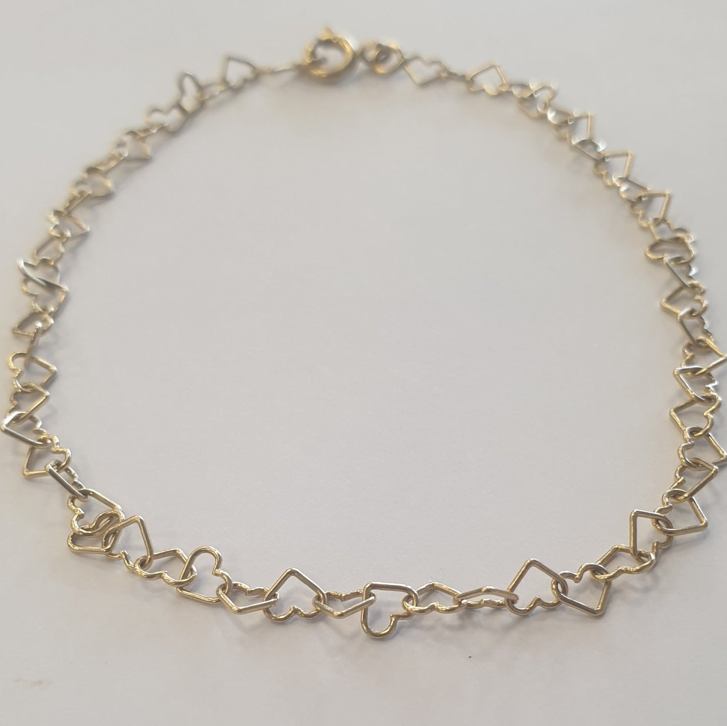 Bracelet Fantaisie Cœur Or Jaune 18k longueur - 19cm