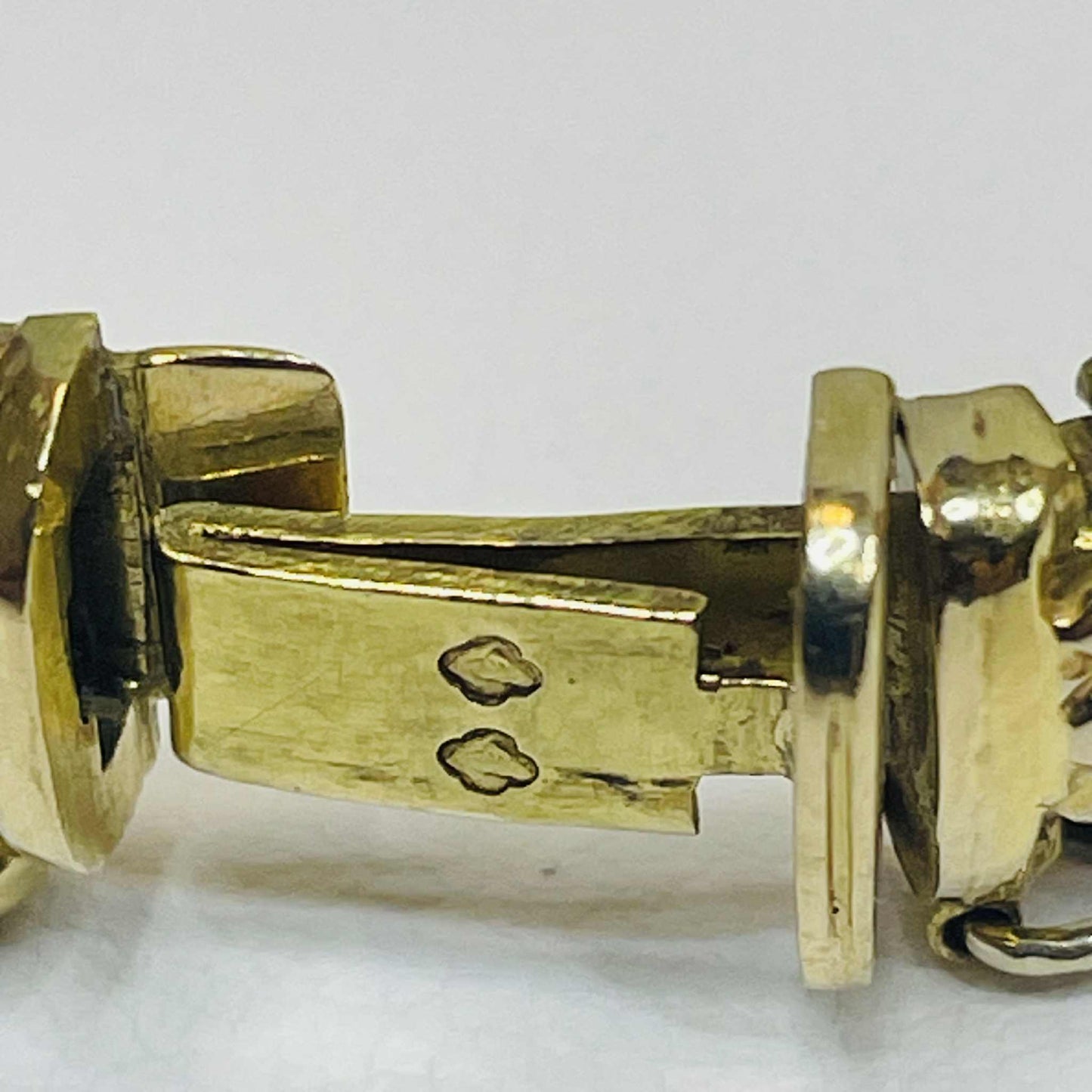 Bracelet jonc en or jaune et or gris 18K 32.15 Grs