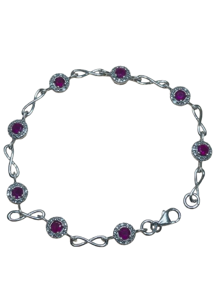 Bracelet entrelacé en or blanc 18K 5.47 Grs