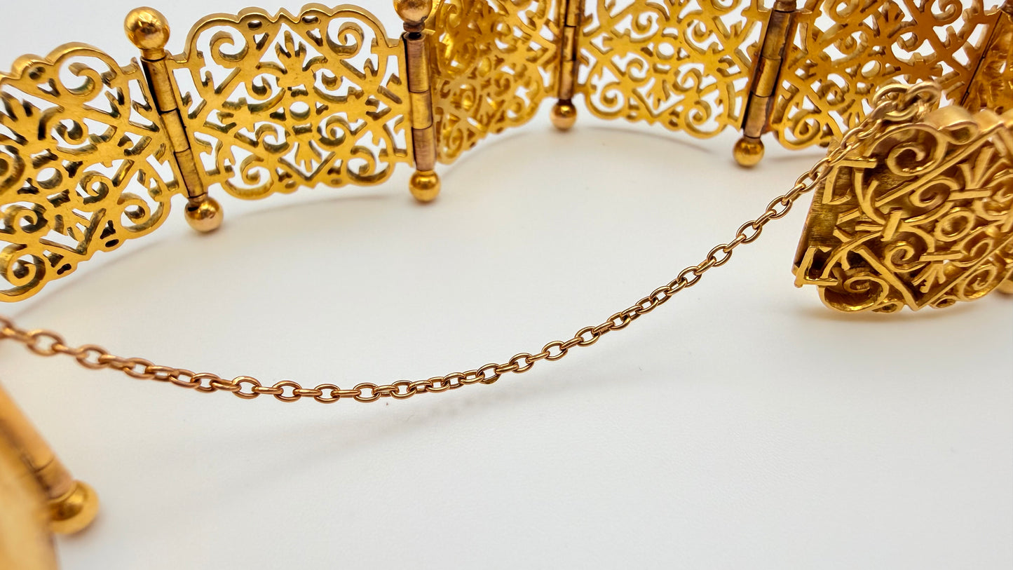 Bracelet Manchette en Or Jaune 18K 50.88 Grs