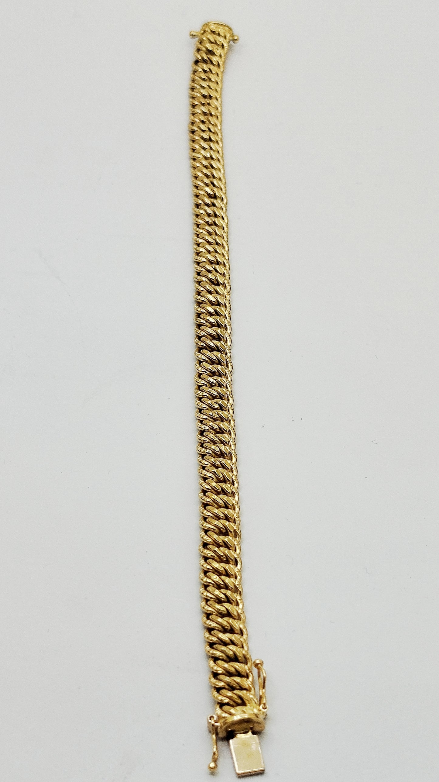 Bracelet maille américaine en Or Jaune 18k 10.62 Grs