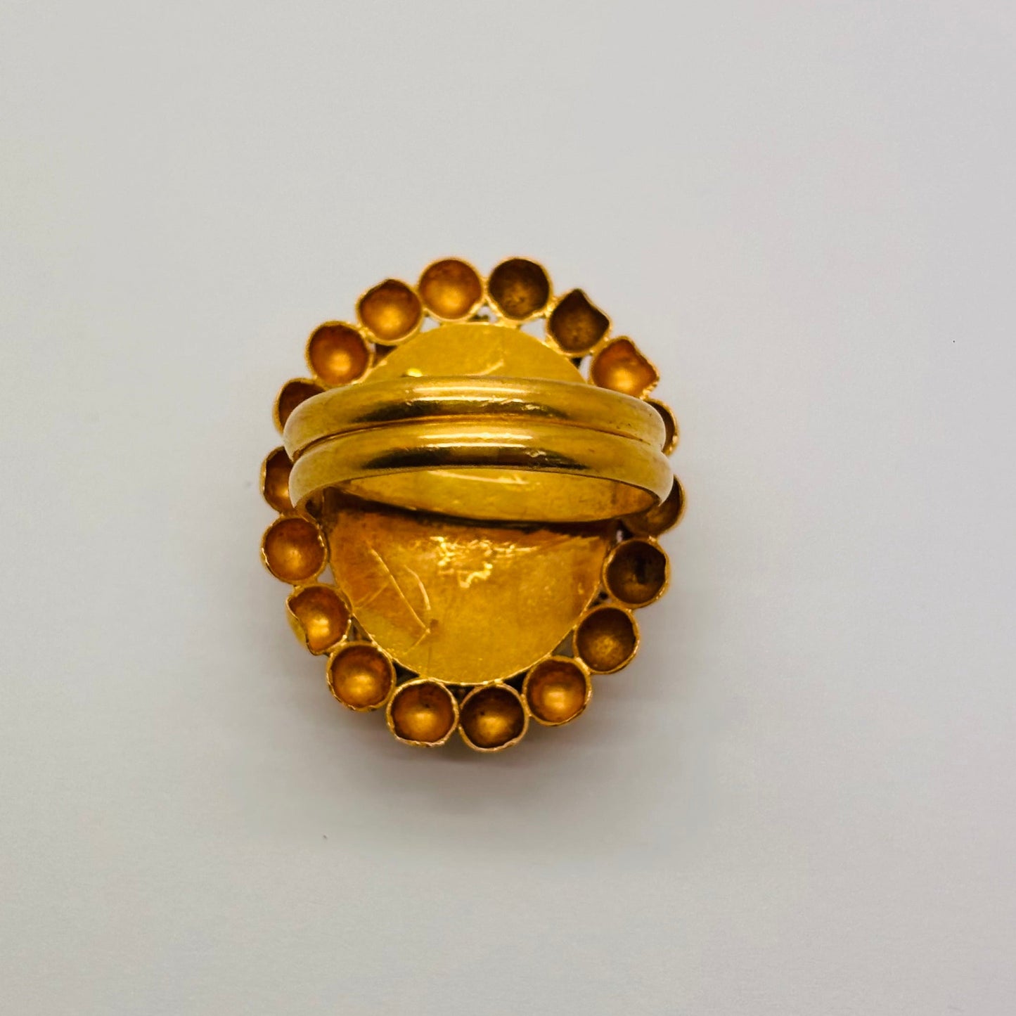 Bague ancienne en Or Jaune 22K 9.23 Grs Taille 51