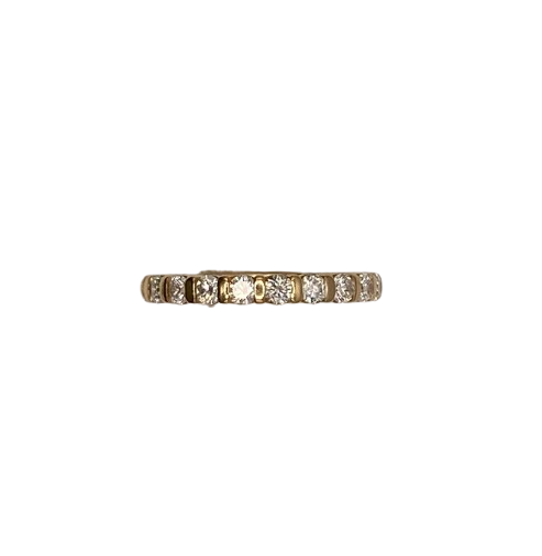 Bague Demi Tour en Or Jaune 18K Taille-58