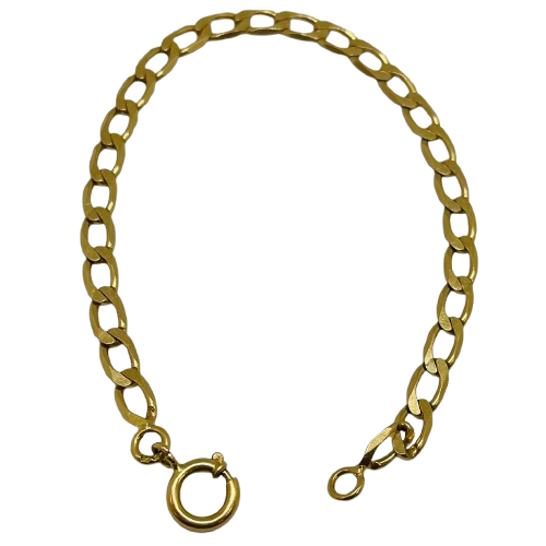 Bracelet Gourmette en Or Jaune 18K 9.60 Grs