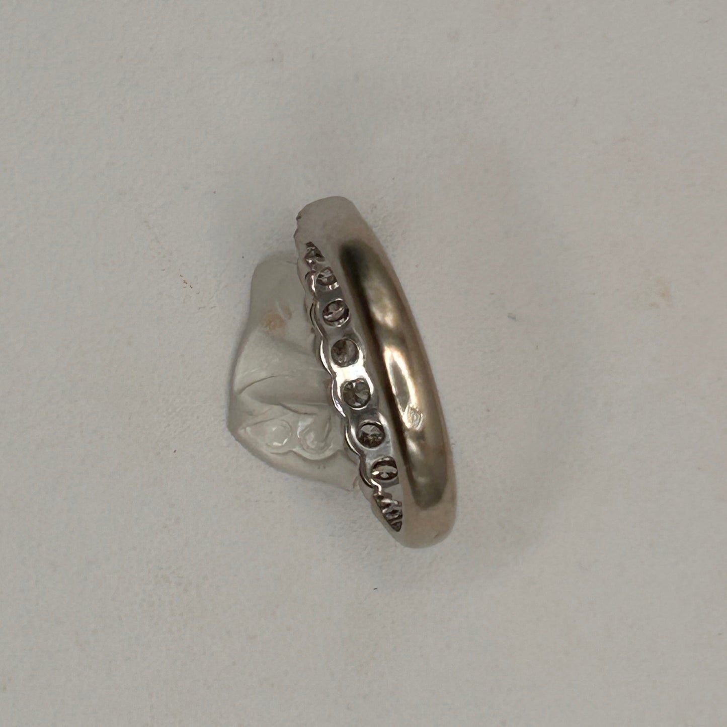 Bague Demi Tour en Or Blanc 18K Taille-61