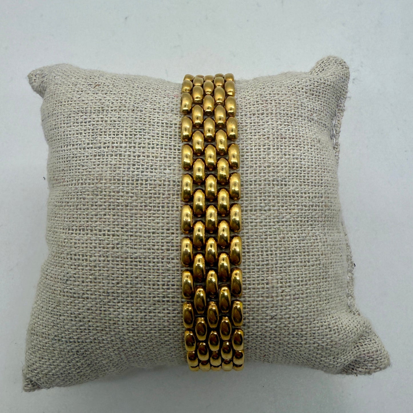 Bracelet Vintage Maillon Grain de Riz en Or Jaune 750/1000 - 22.36 Grs