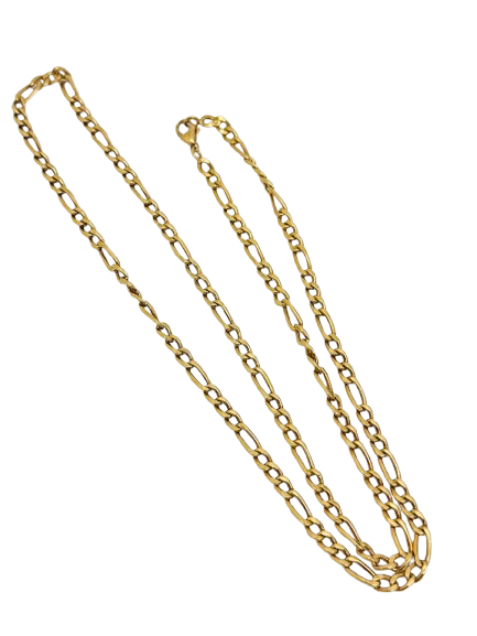 Sautoir en Or Jaune 18K – Maille Figaro, 65 cm, 11.60 Grs