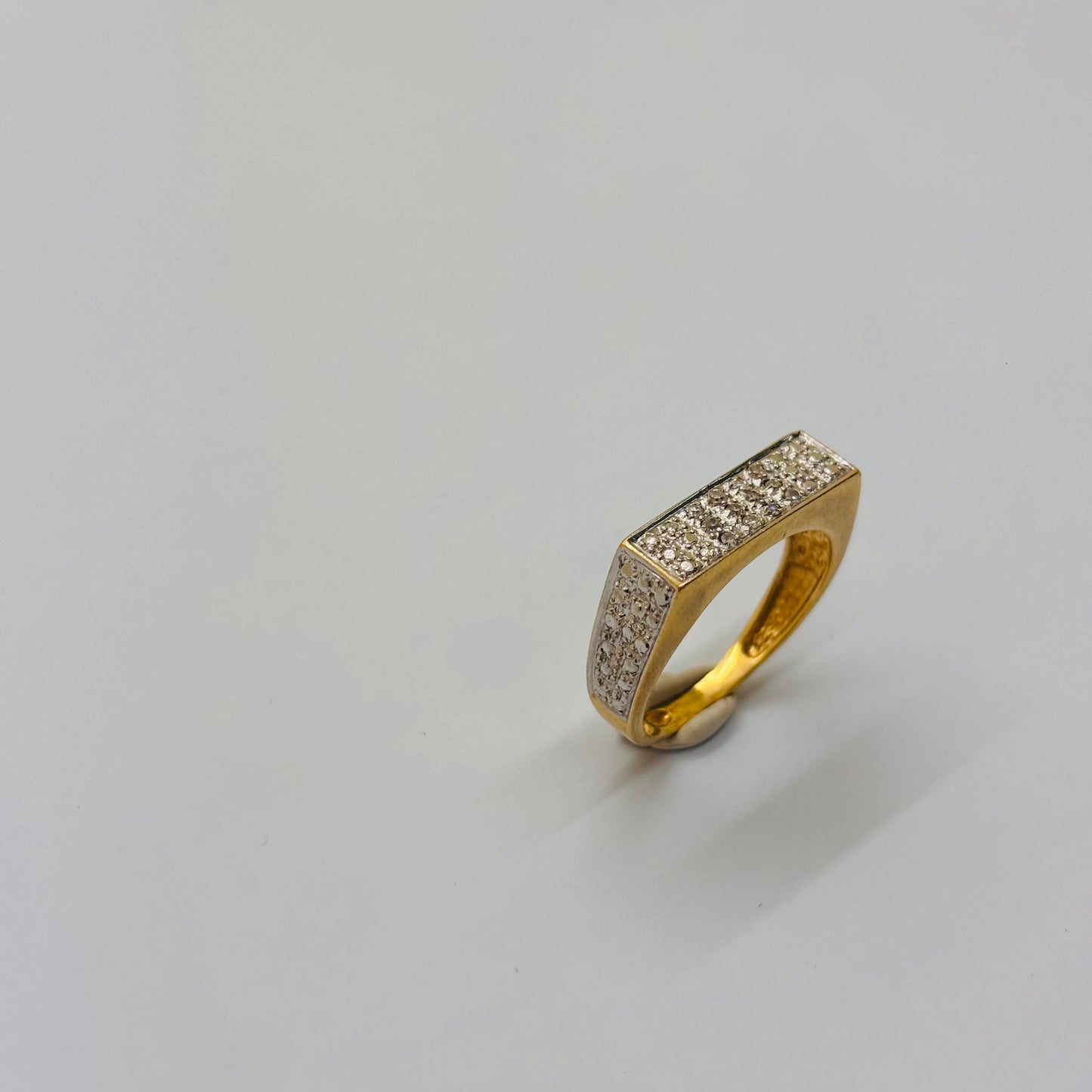Bague Tank en Or Blanc et or blanc 18K Taille-51