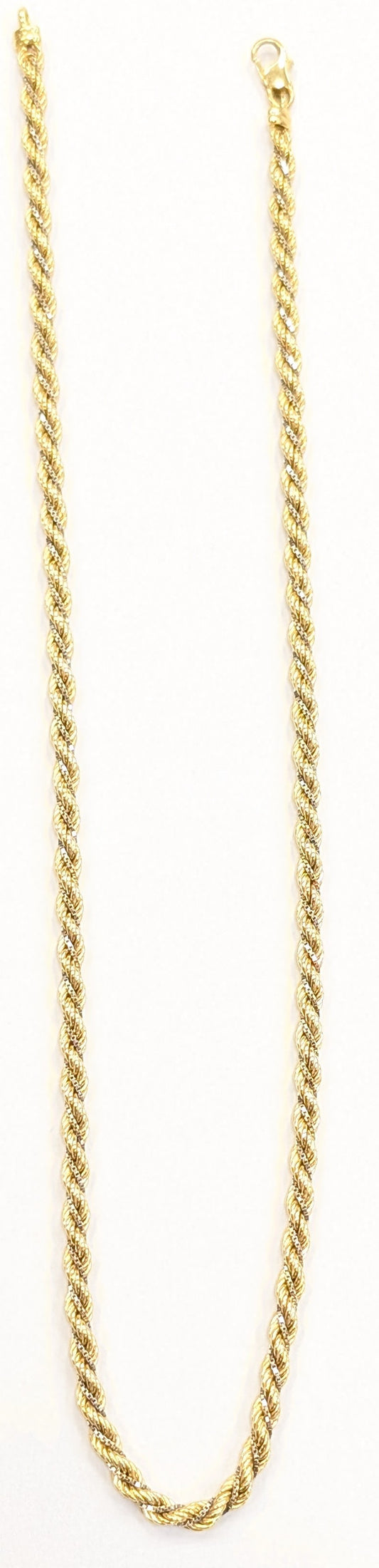 Collier Princesse en Or jaune et or blanc 18k 12.94 Grs