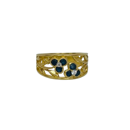 Bague en Or Jaune 18K Taille-55