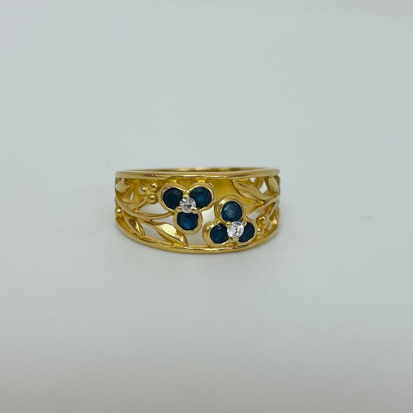 Bague en Or Jaune 18K Taille-55