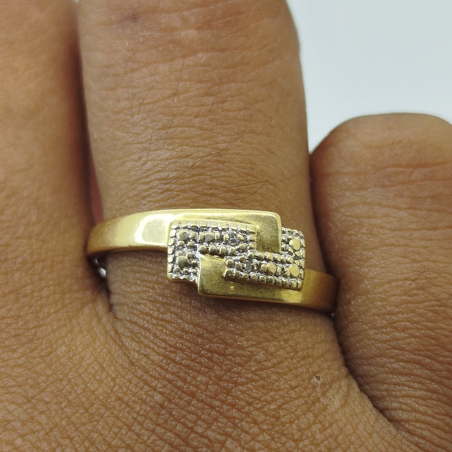 Bague en or jaune 18K Taille-58