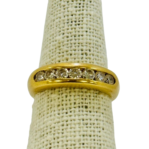 Bague Demi Tour en Or Jaune 18K - T 51
