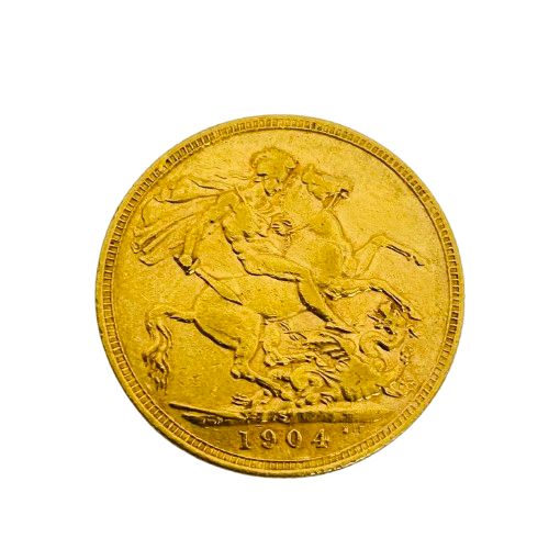 Pièce en or Edward VII de 1904 en très bon état