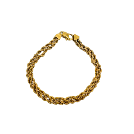 Bracelet Maillon Or Jaune 18K 6.68 Grs