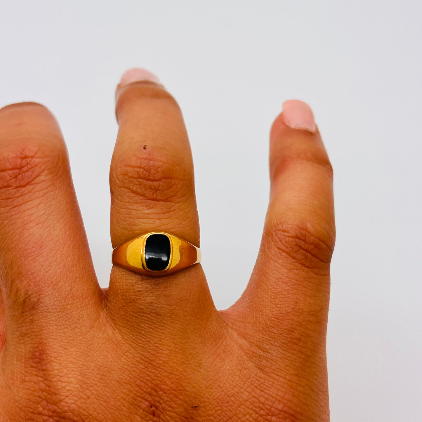 Chevalière en or jaune 18K Taille-53