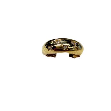 Bagues Or Jaune 18k avec Diamants - Taille 53