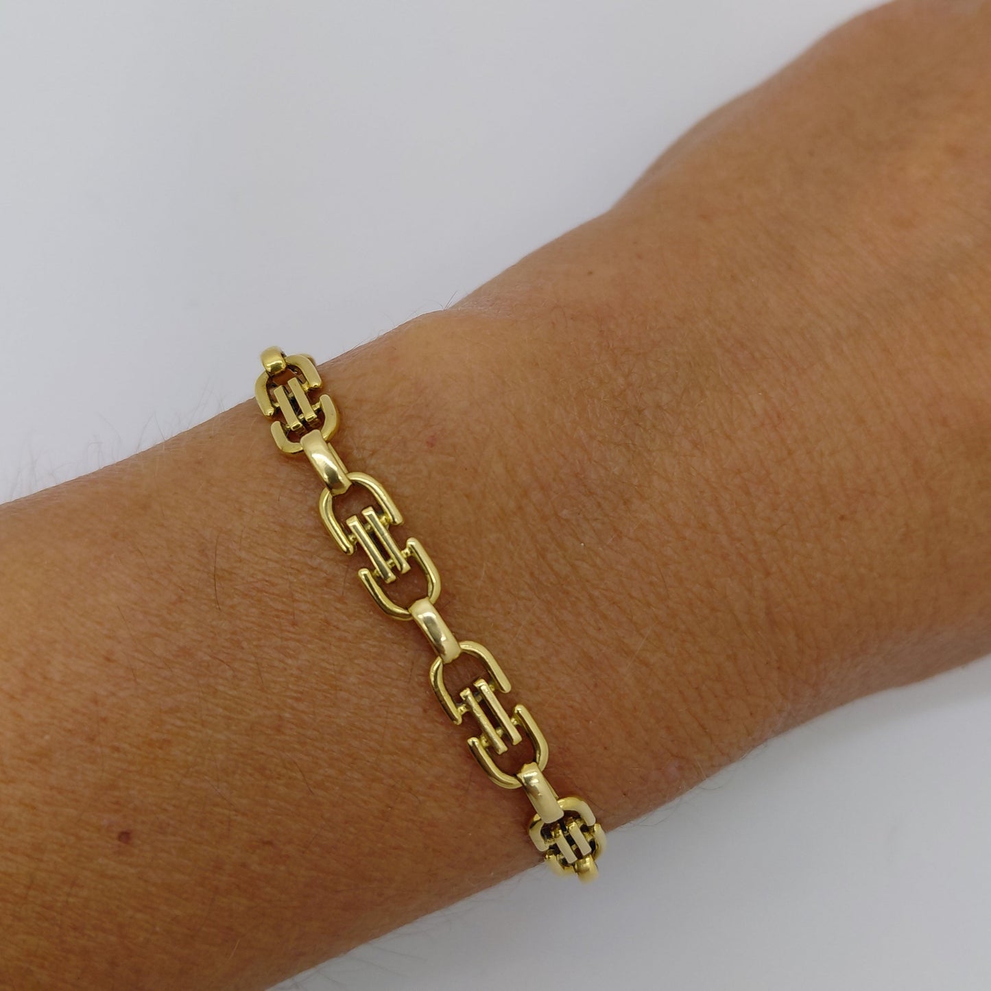 Bracelet Maillon Marine en Or Jaune 18K 13.81 Grs