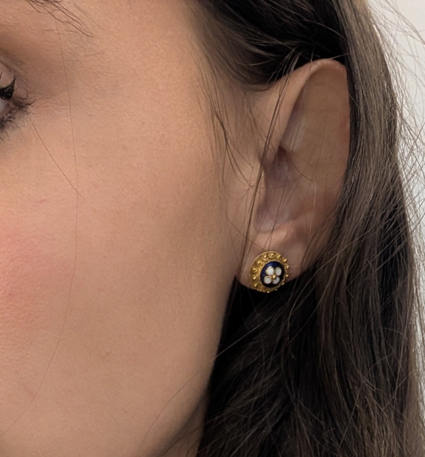Boucles d'oreilles en or jaune 20K 2.47 Grs