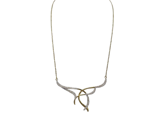 Collier Princesse en Or jaune et or blanc 18K 2.72 Grs
